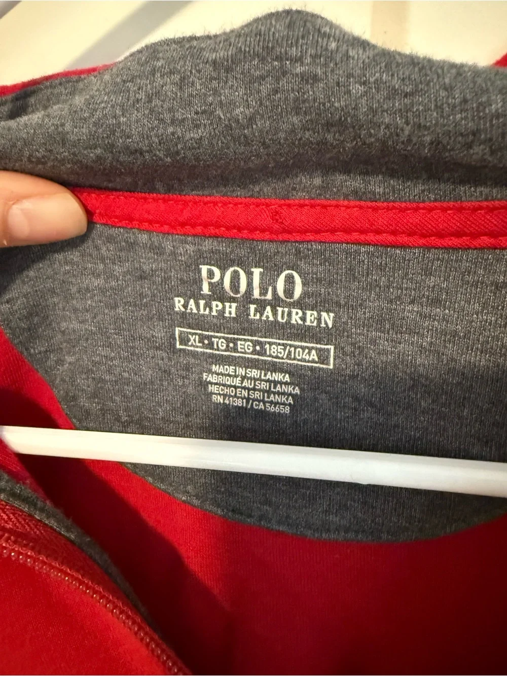 Polo by Ralph Lauren Men’s Red Half-Zip Pullover Sweater